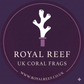 Royal Reef UK Coral Frags logo with white coral icon on purple background